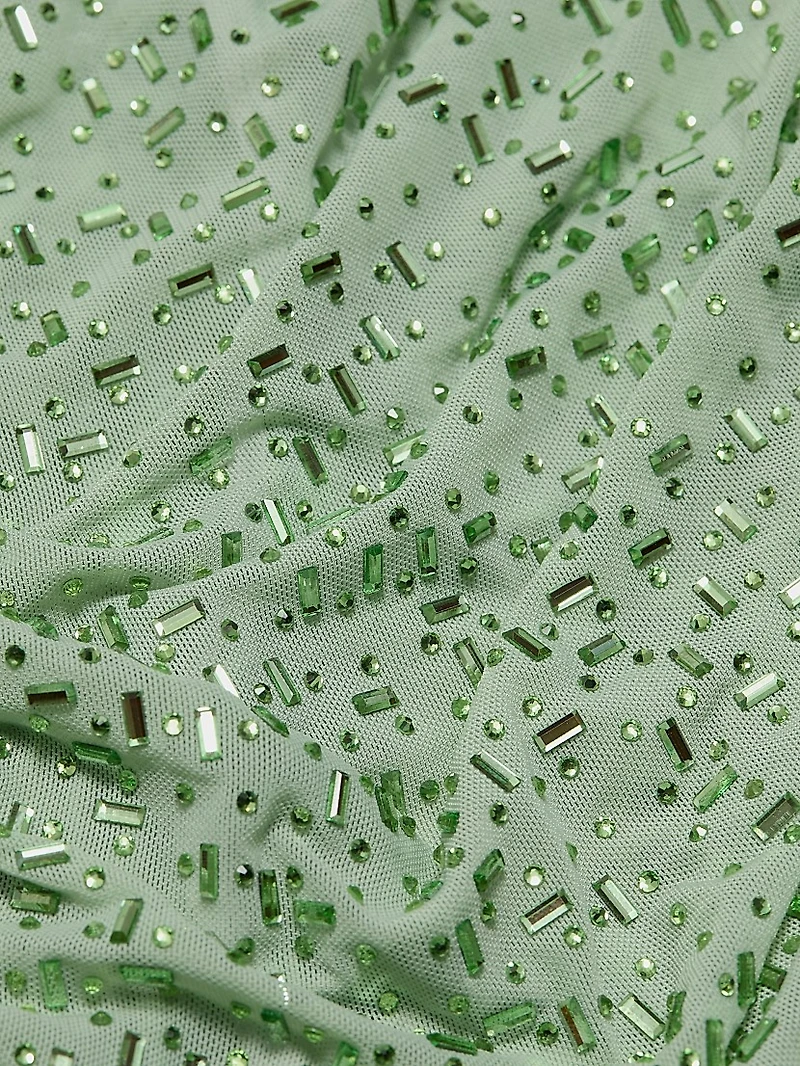 Claudia Ress Embellished Ruched Minidress