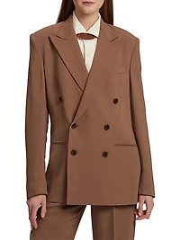Harlee Stretch Cady Double-Breasted Jacket
