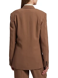 Harlee Stretch Cady Double-Breasted Jacket