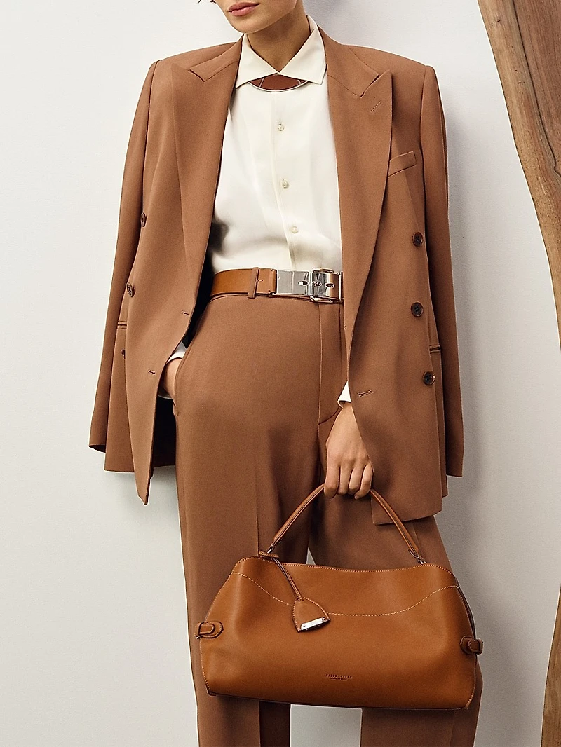 Harlee Stretch Cady Double-Breasted Jacket