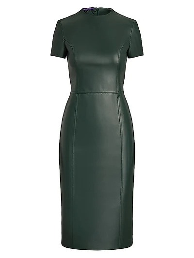 Bethanne Leather Knee-Length Dress