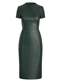 Bethanne Leather Knee-Length Dress