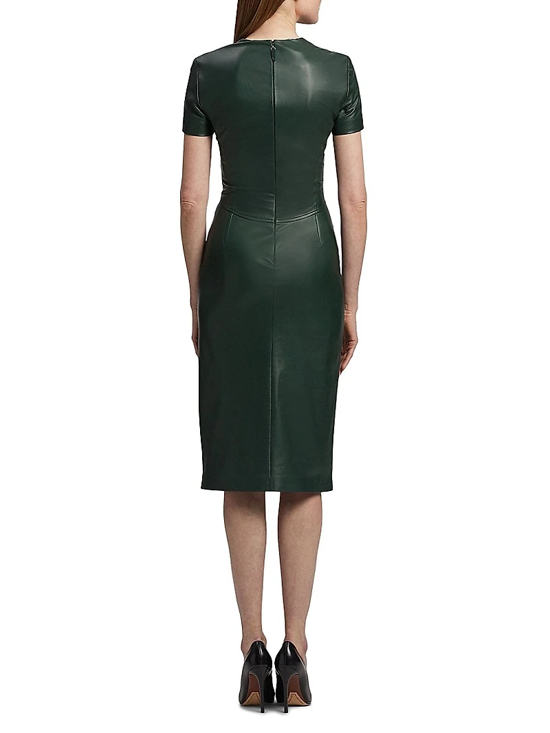 Bethanne Leather Knee-Length Dress