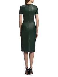 Bethanne Leather Knee-Length Dress