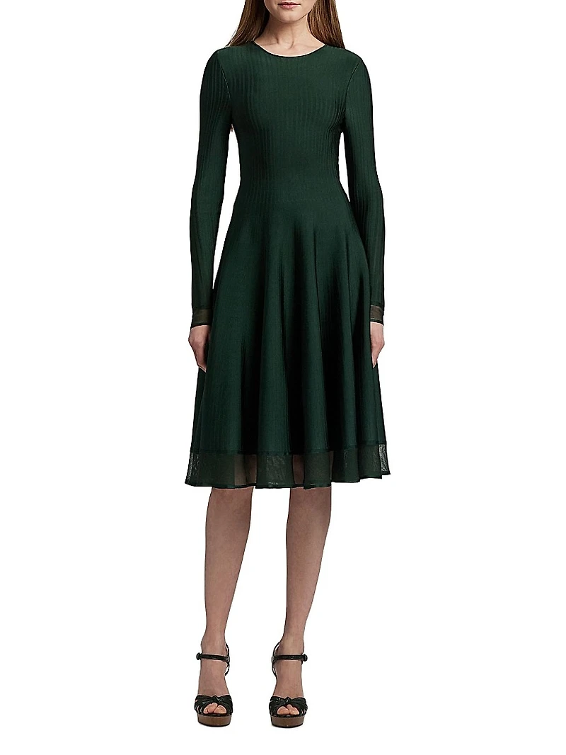 Crewneck Knee-Length Sweaterdress
