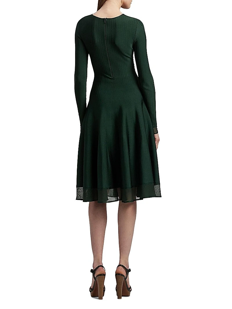 Crewneck Knee-Length Sweaterdress