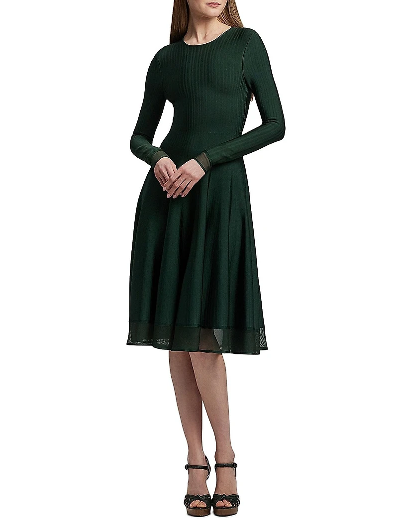 Crewneck Knee-Length Sweaterdress