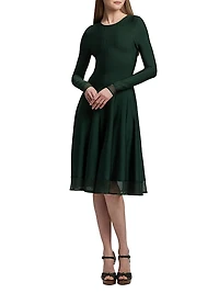 Crewneck Knee-Length Sweaterdress