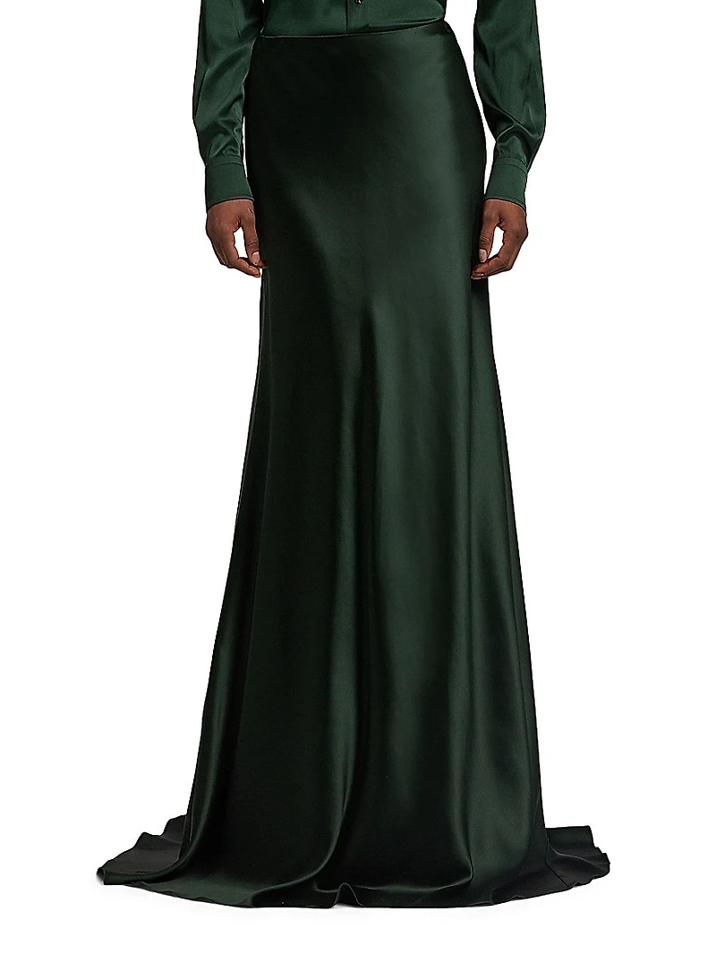 Masina Stretch Satin Maxi Skirt