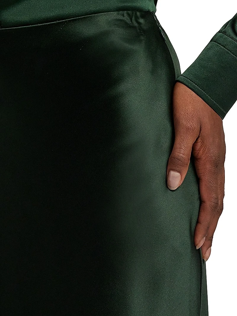 Masina Stretch Satin Maxi Skirt