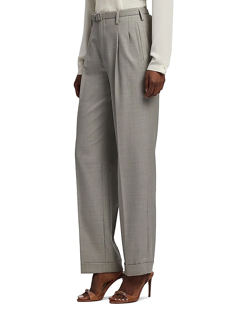 Stamford Wool High-Rise Pants
