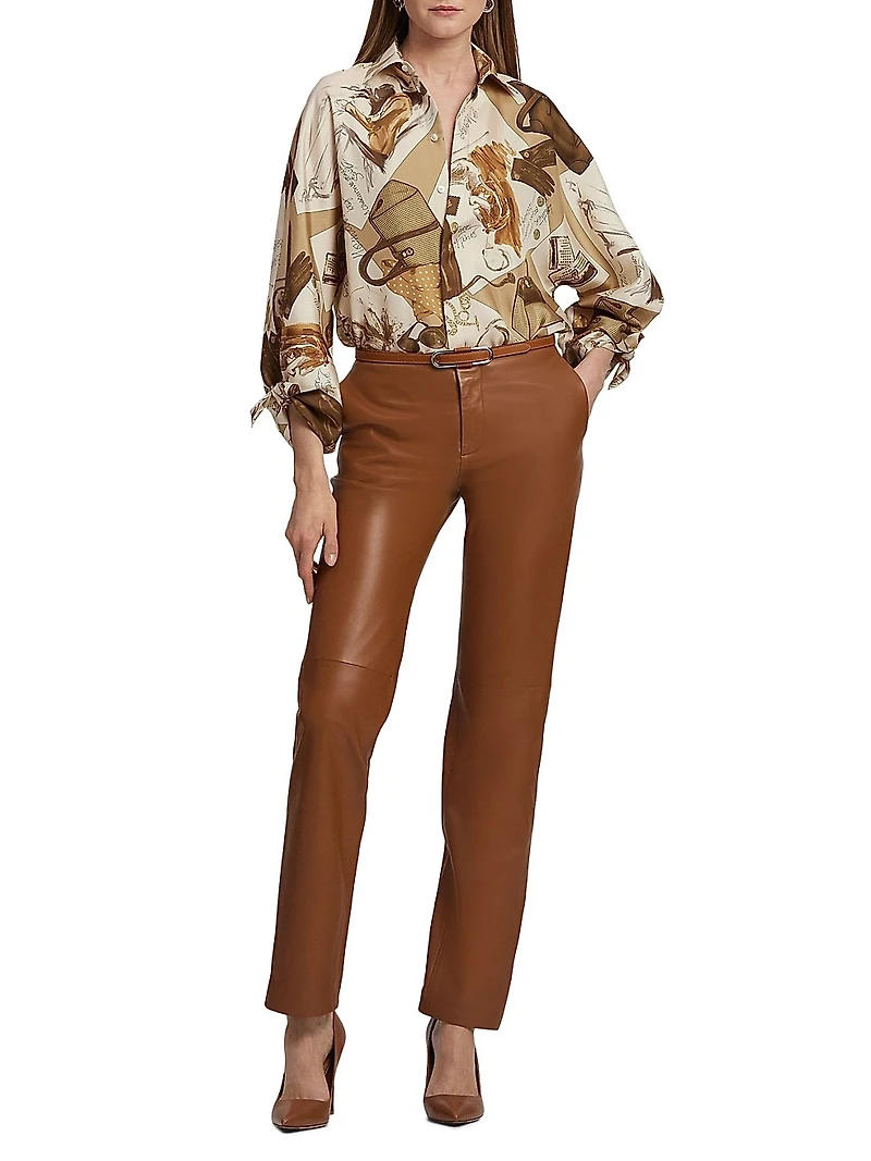 Karen Diary Printed Silk Blouse
