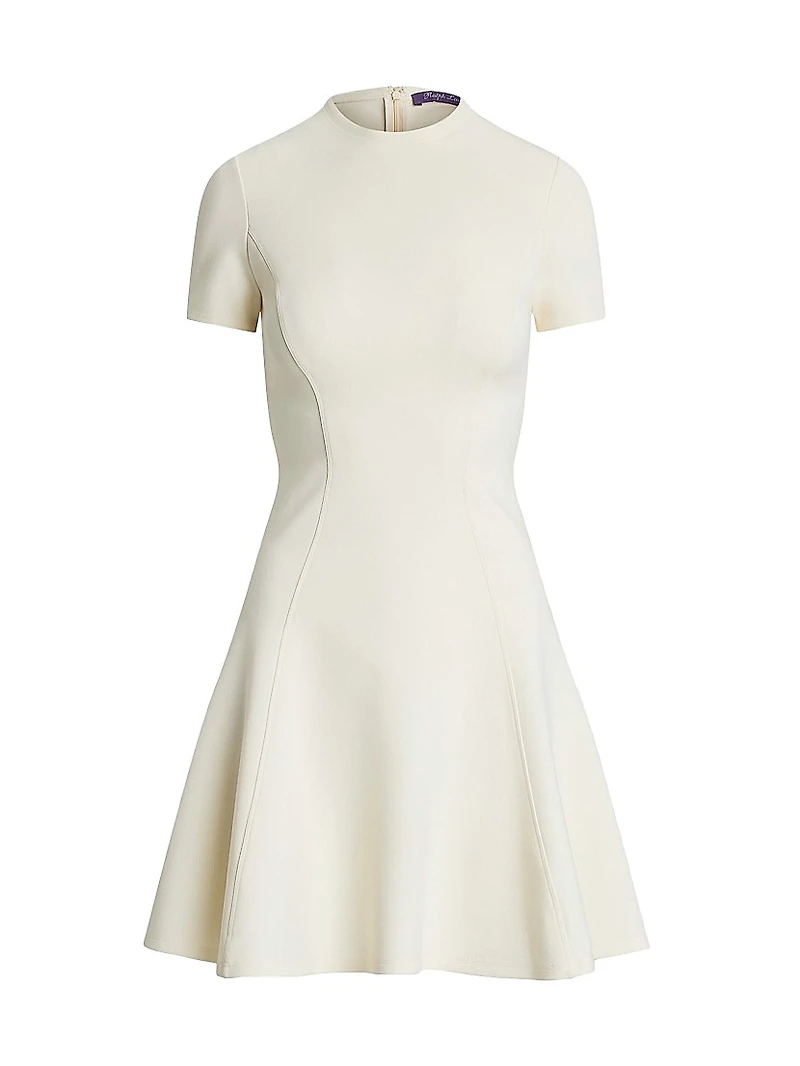 Short-Sleeve Stretch Jersey Minidress