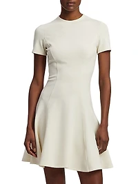Short-Sleeve Stretch Jersey Minidress