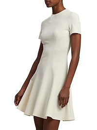 Short-Sleeve Stretch Jersey Minidress