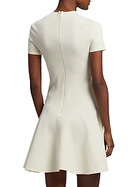 Short-Sleeve Stretch Jersey Minidress