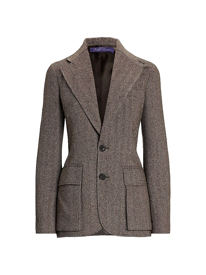 Preston II Herringbone Cashmere-Silk Jacket