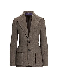 Preston II Herringbone Cashmere-Silk Jacket