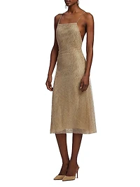 Donnely Embellished Tulle Cocktail Midi-Dress