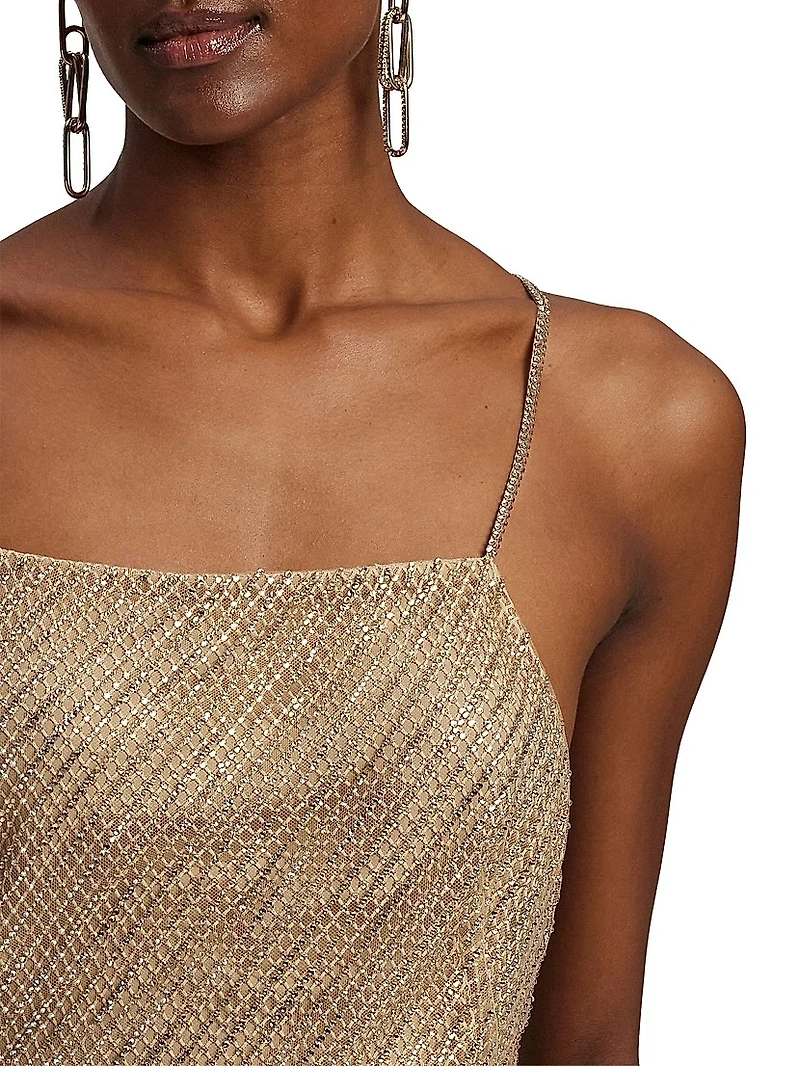 Donnely Embellished Tulle Cocktail Midi-Dress