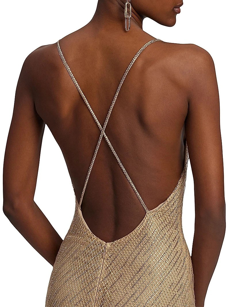 Donnely Embellished Tulle Cocktail Midi-Dress