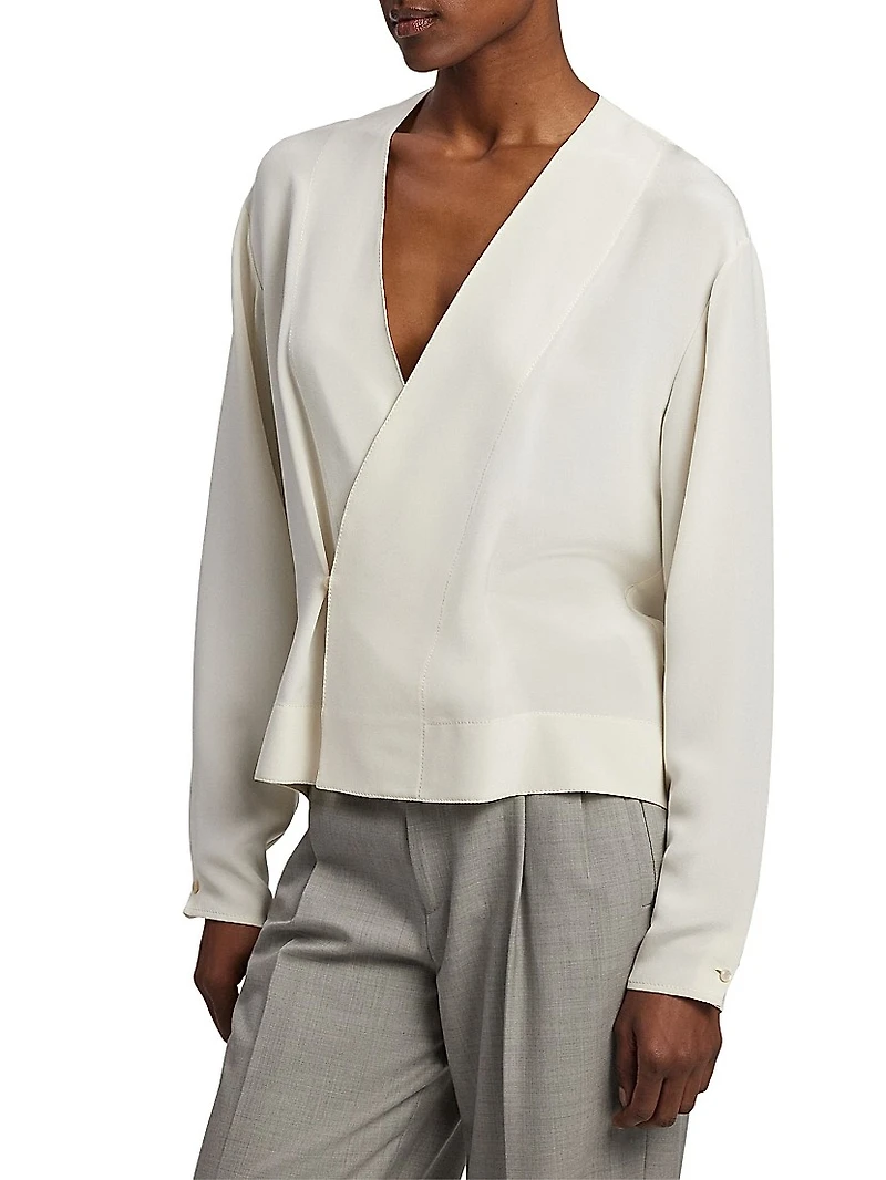Liora Silk Marocaine Wrap Blouse
