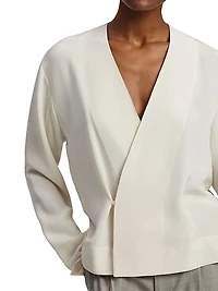 Liora Silk Marocaine Wrap Blouse