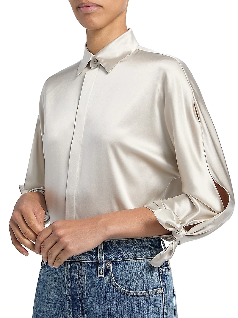 Karen Silk Charmeuse Blouse