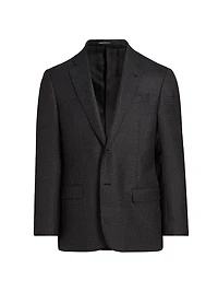 Micro Pattern Wool-Cashmere Sport Coat