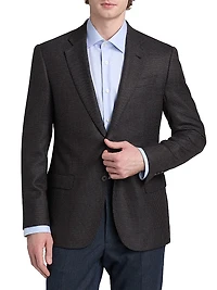 Micro Pattern Wool-Cashmere Sport Coat