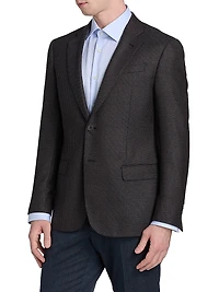 Micro Pattern Wool-Cashmere Sport Coat
