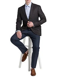 Micro Pattern Wool-Cashmere Sport Coat