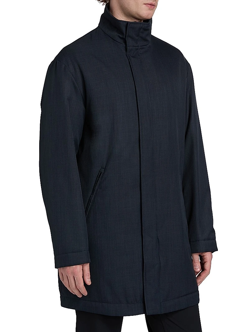 Caban Stand Collar Coat
