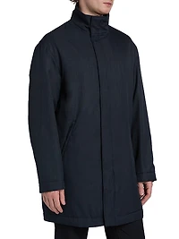Caban Stand Collar Coat
