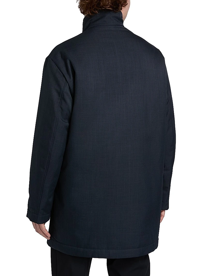 Caban Stand Collar Coat