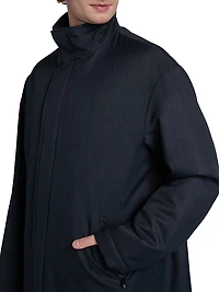 Caban Stand Collar Coat