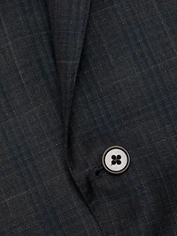 Plaid Wool Single-Breasted Suit