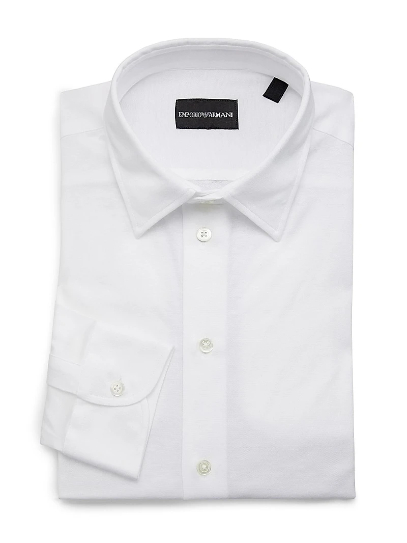Cotton Button-Front Sport Shirt