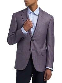 Box Plaid Wool Sport Coat