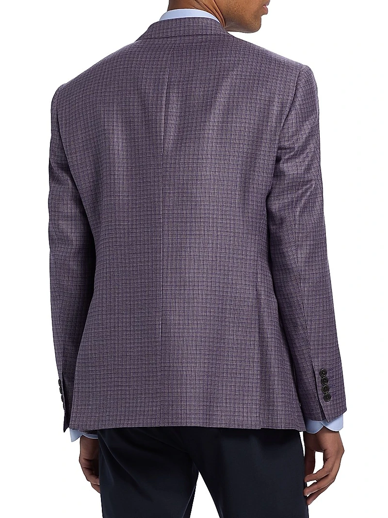 Box Plaid Wool Sport Coat