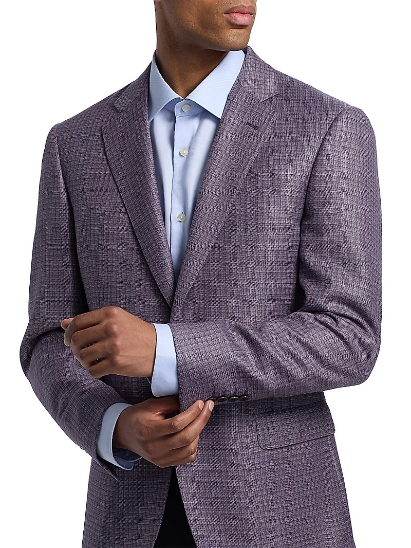 Box Plaid Wool Sport Coat