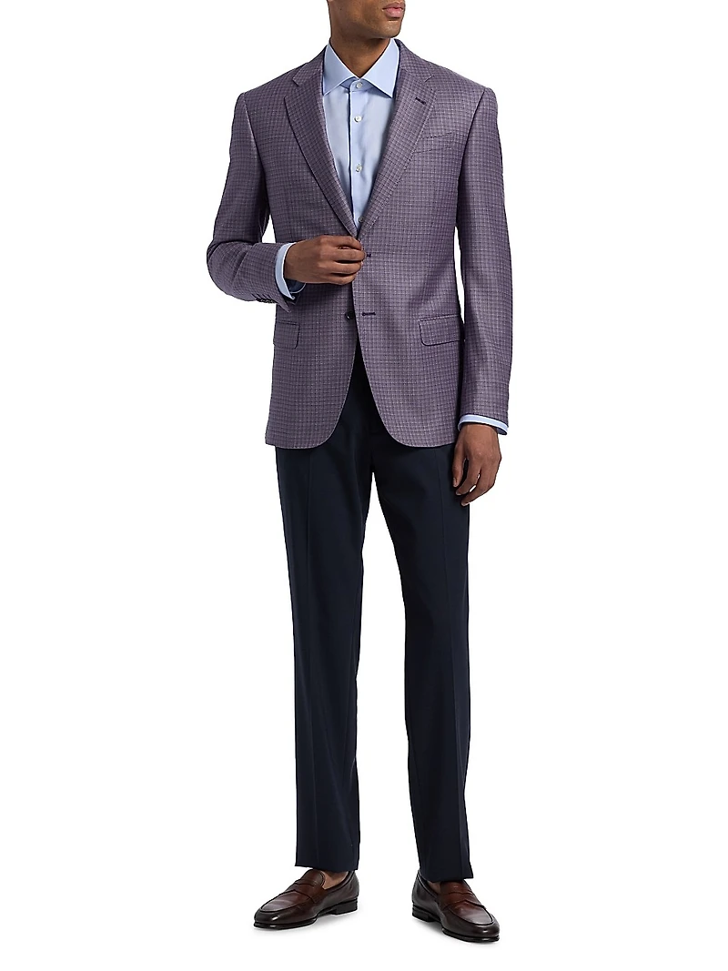 Box Plaid Wool Sport Coat