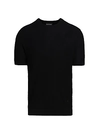Chain Stitch Wool T-Shirt