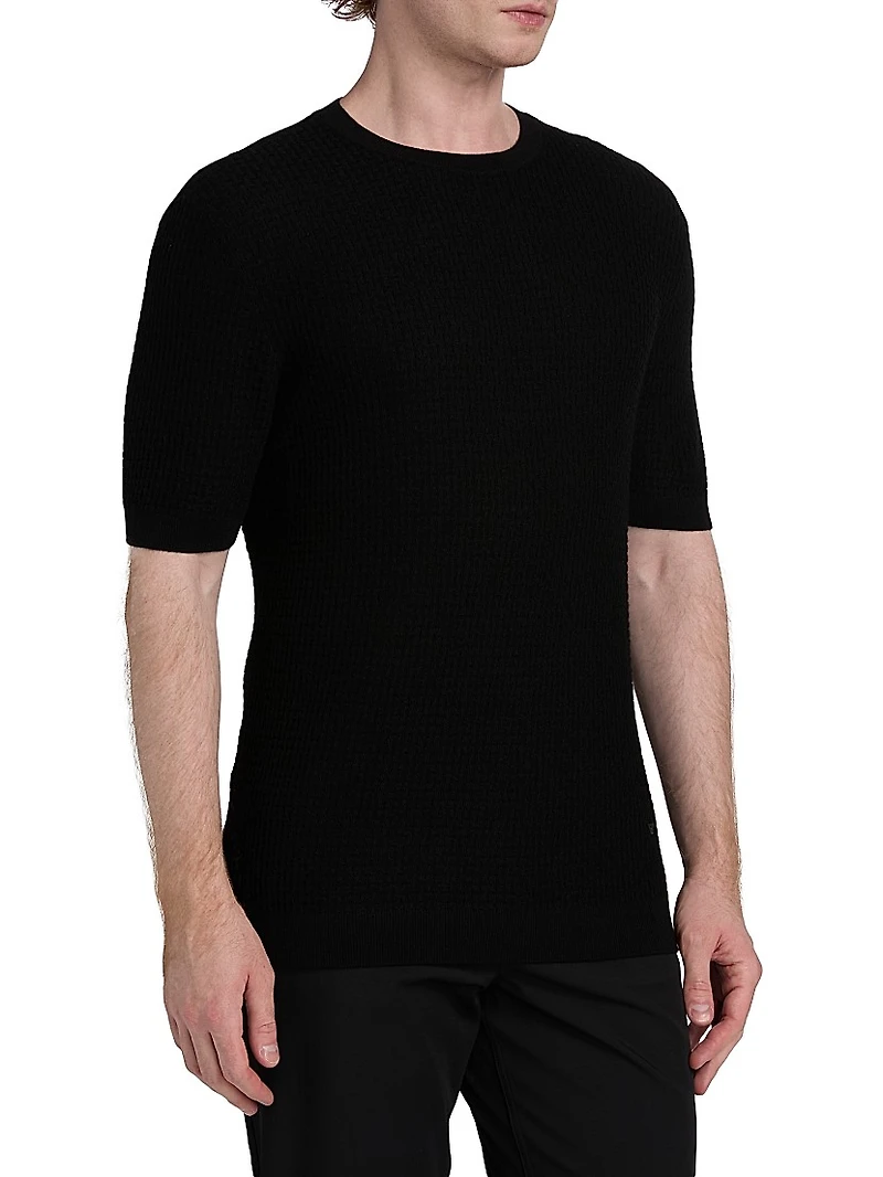 Chain Stitch Wool T-Shirt