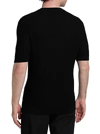 Chain Stitch Wool T-Shirt