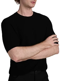 Chain Stitch Wool T-Shirt