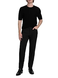 Chain Stitch Wool T-Shirt