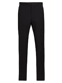 Flat Front Wool Trousers