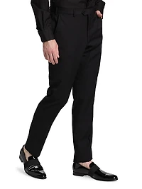 Flat Front Wool Trousers