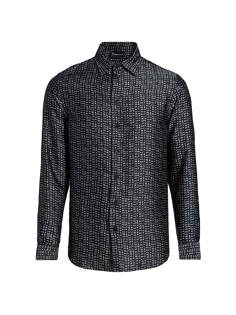 Charcoal Lines Stretch Sport Shirt